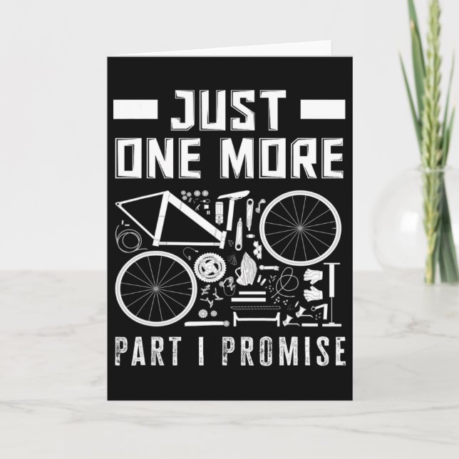 Carte Encore une pièce, je le promets, passionné de vélo (Devant)