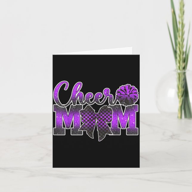 Carte Encourage maman pourpre meneuse de claque journée  (Devant)