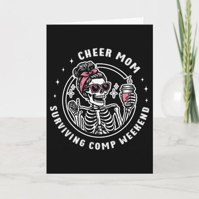Carte Encourage Maman Survivre Comp Week-end Cheerleadin (Devant)