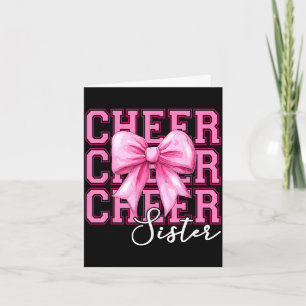 Carte Encourage sœur cheerleader coquette noeud sœur