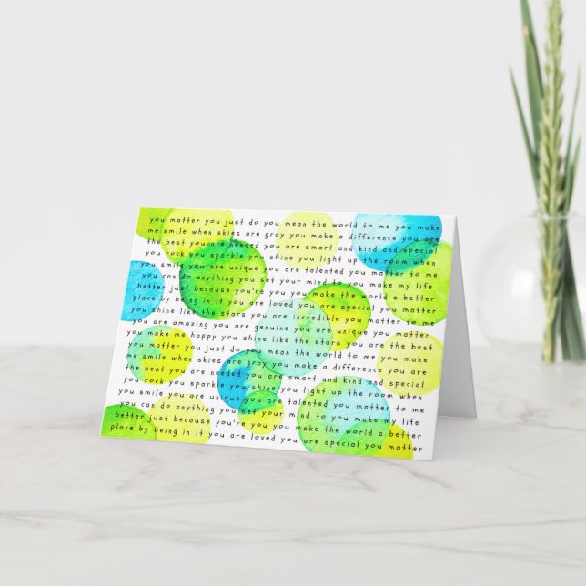 Carte EncourageMe "Vous comptez" Version 1 (Devant)