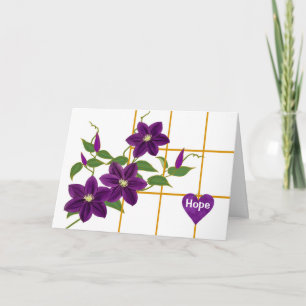 Carte Encouragement à garder l'Escalade avec Clematis