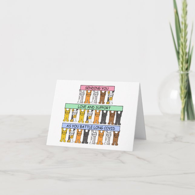 Carte Encouragement à la bataille avec long-vid (Devant)