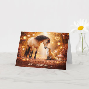 Carte Encouragement Amitié Gentillesse Cheval Renard