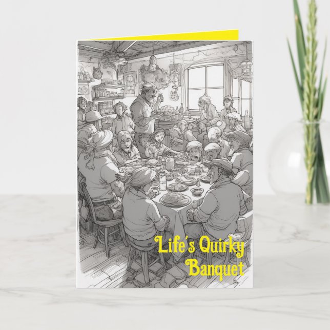 Carte Encouragement au banquet risqué de la vie (Devant)