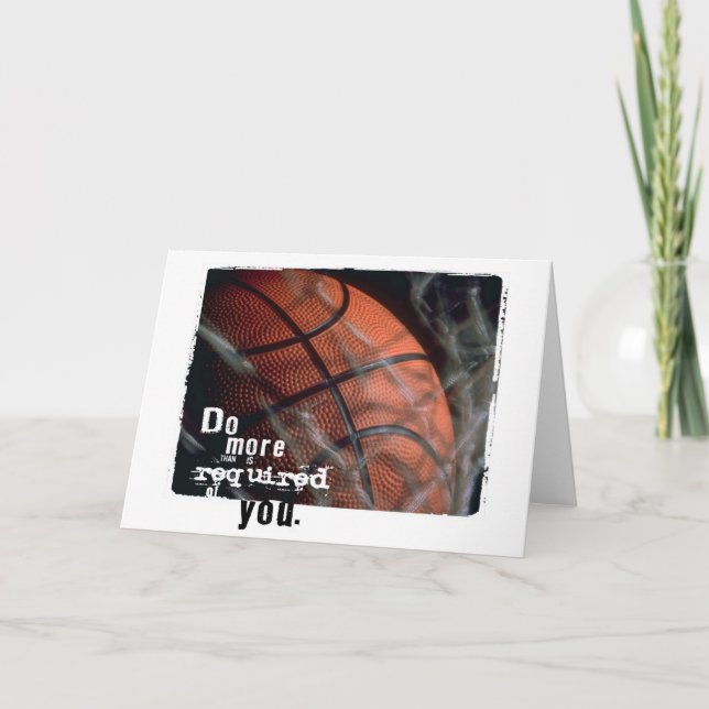 Carte encouragement au basket-ball (Devant)