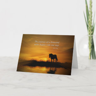 Carte Encouragement au rétablissement Cheval et Laz Tao