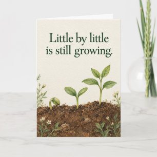Carte Encouragement Botanique pour Continuer à Grandir