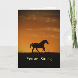 Carte Encouragement Cheval Vous êtes fort et courageux
