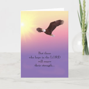 Carte Encouragement Chrétien Force Espoir Aigle