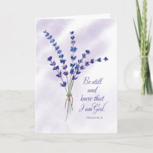 Carte Encouragement chrétien Lavande avec Écriture