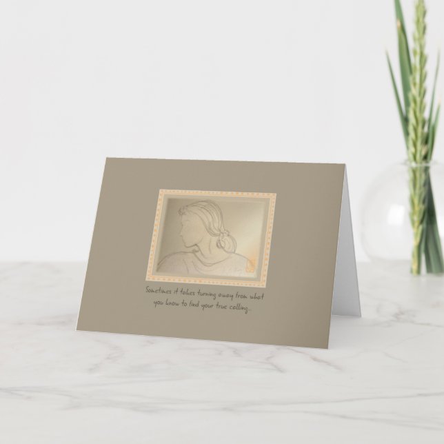 Carte Encouragement de la fille Ponytailed de nous 2 (Devant)