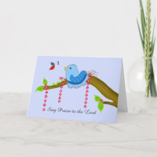Carte Encouragement de l'oiseau chanteur