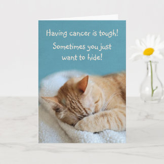 Carte Encouragement du cancer Brave Kitty Se tirer bien