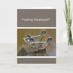 Carte Encouragement Économie Panier Argent Enfermé