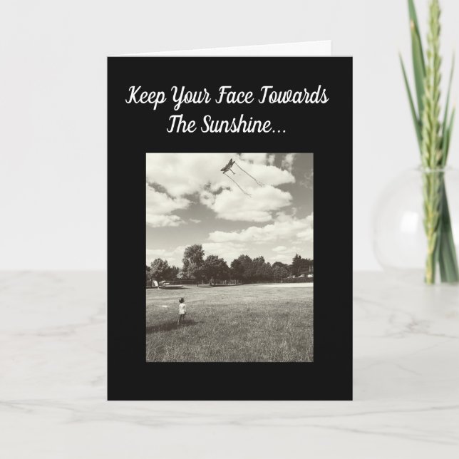 Carte Encouragement Face À La Lumière Du Soleil Inspirat (Devant)