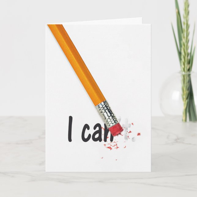 Carte Encouragement gomme crayon (Devant)
