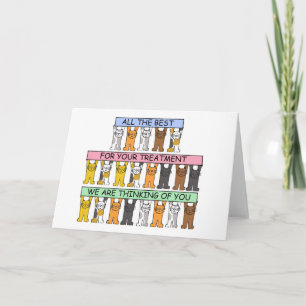 Carte Encouragement par le traitement Cartoon Chats