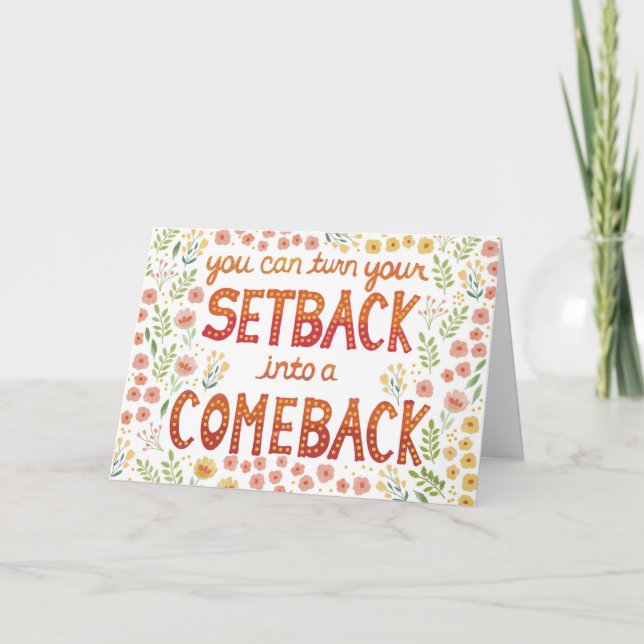 Carte Encouragement pour les moments difficiles revers (Devant)