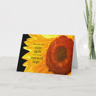 Carte Encouragement Tournesol espoir renouvelé