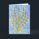 Carte Encouragez-Moi "Shalom"<br><div class="desc">Cette carte "Shalom" d'EncouragezMe présente le plante Salvia Palaestina trouvé dans la Terre d'Israël. Il est dit que Dieu a fondé l'abat-jour doré dans le tabernacle sur ce plante unique et magnifique. La carte est vide à l'intérieur pour vos propres sentiments avec une délicate touche de feuilles en bas à...</div>