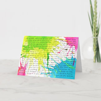 Carte Encouragez-moi "Vous comptez" Version 2 