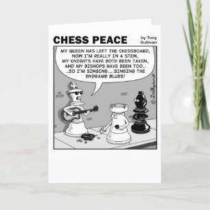 Carte Endgame blues Chess Peace dessin animé