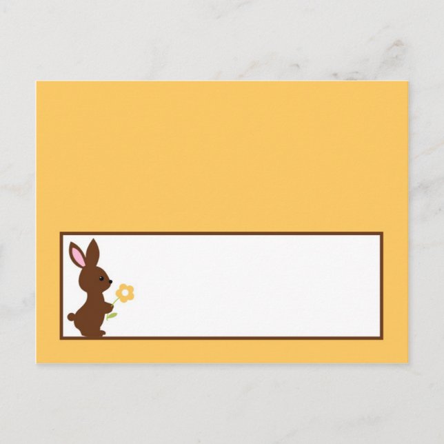 Carte Endroit Écrit Forêt Amis Bunny (Devant)