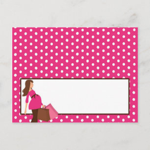 Carte Endroit Écrit Pink Mod Maman Pois