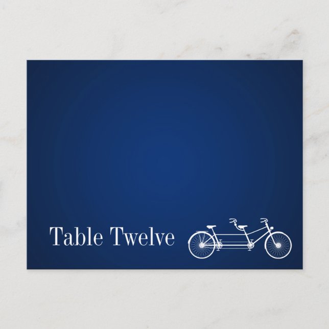 Carte Endroit Écrit Whimsical Navy Double Vélo (Devant)