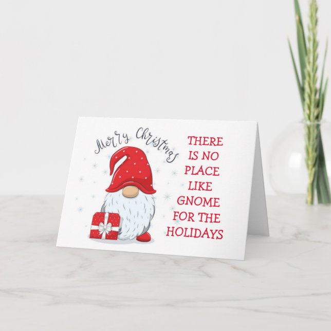 CARTE *ENDROIT GNOME COMME À LA MAISON POUR LES VACANCES (Devant)