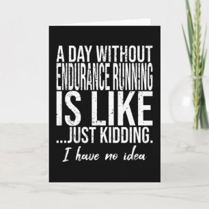 Carte Endurance Runance drôle idée cadeau