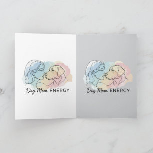 Carte Énergie de maman de chien en ligne d'art moderne a