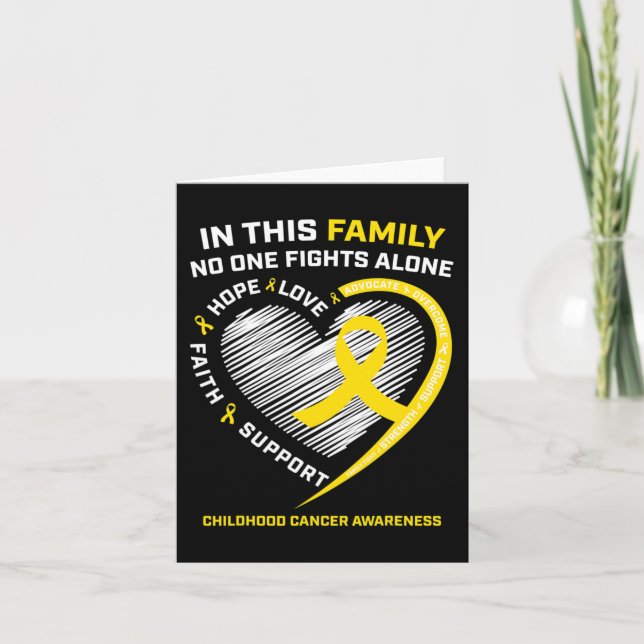 Carte Enfance Cancer Produits de sensibilisation Cadeaux (Devant)