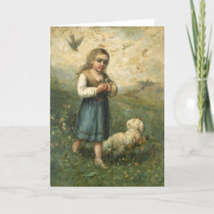 Carte Enfant avec oiseaux et chien - Edward Banister