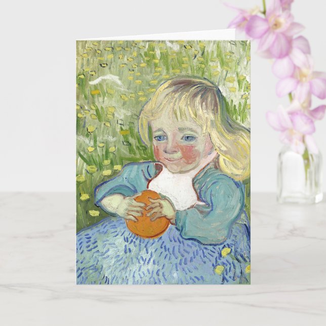 Carte Enfant avec orange, Vincent Van Gogh (Orchidée)