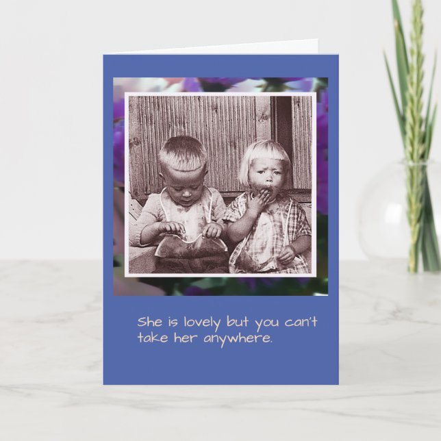 Carte enfant Blueberry humour vintage (Devant)