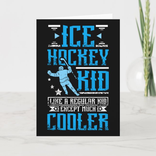 Carte Enfant cool de hockey sur glace  (Devant)