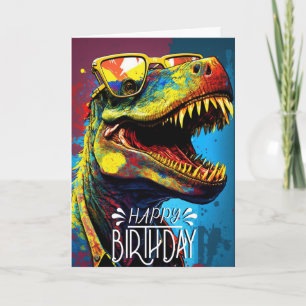 Carte enfant Cool Dinosaur Anniversaire