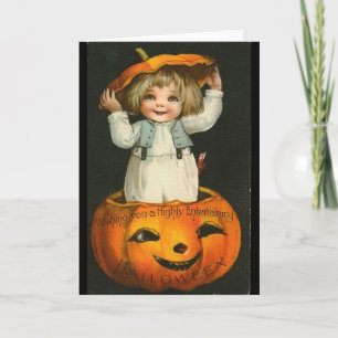 Carte Enfant dans le Citrouille