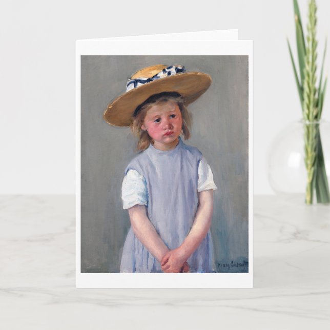 Carte Enfant dans un Casquette de paille, Mary Cassatt (Devant)