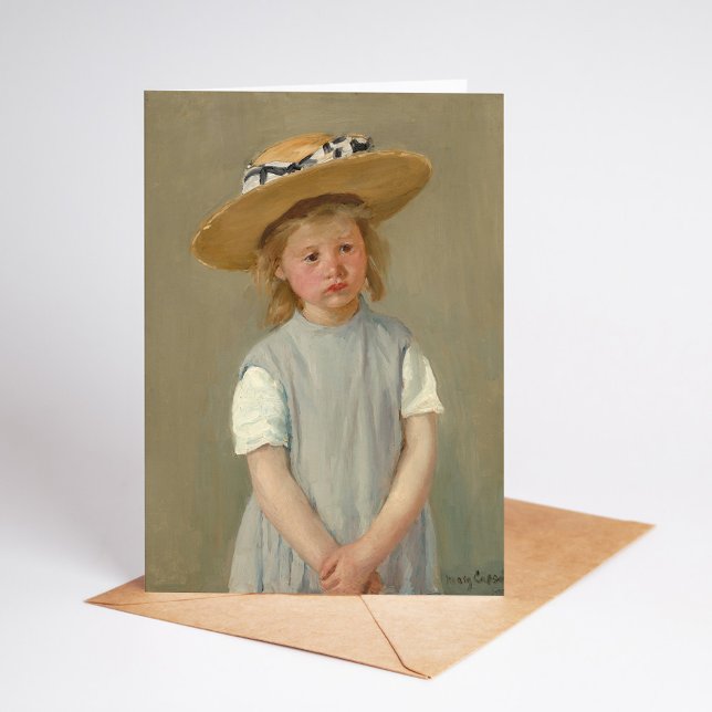 Carte Enfant dans un Casquette de paille | Mary Cassatt (Créateur téléchargé)
