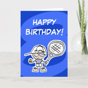 Carte enfant de 8ème anniversaire avec petit joueu
