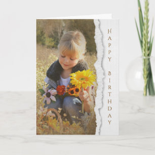 Carte enfant de campagne avec bouquet de tournesols