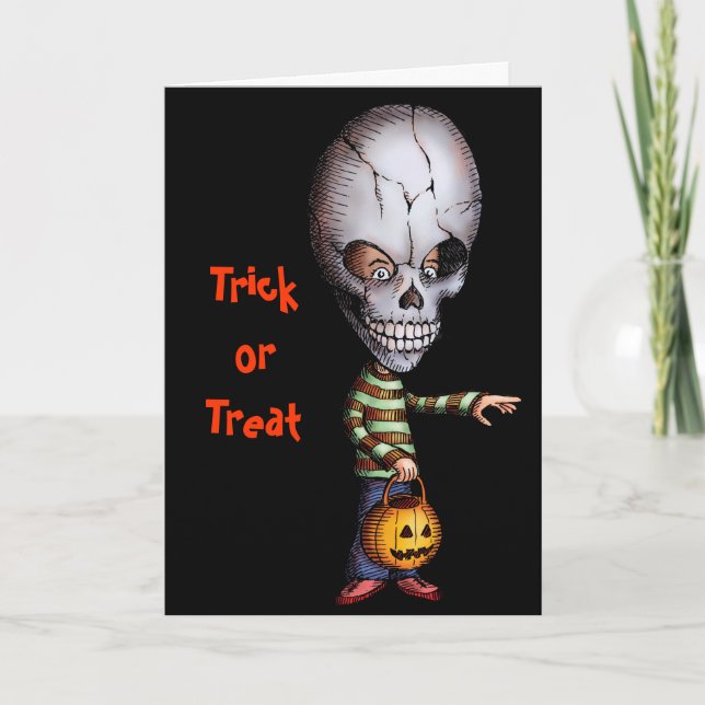 Carte Enfant de crâne - Halloween (Devant)