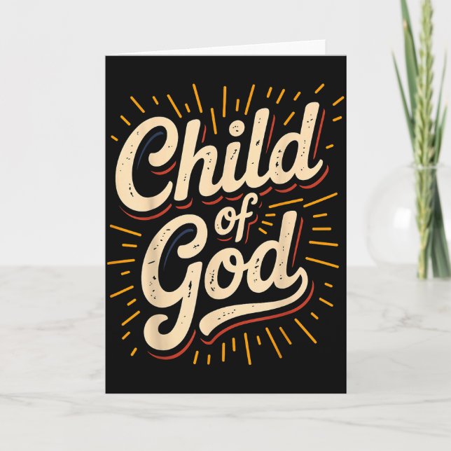 Carte Enfant de Dieu Foi chrétienne  (Devant)