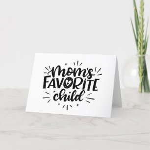 Carte Enfant favori de maman, en lettres