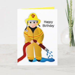 Cartes Pompier D Anniversaire Zazzle Fr