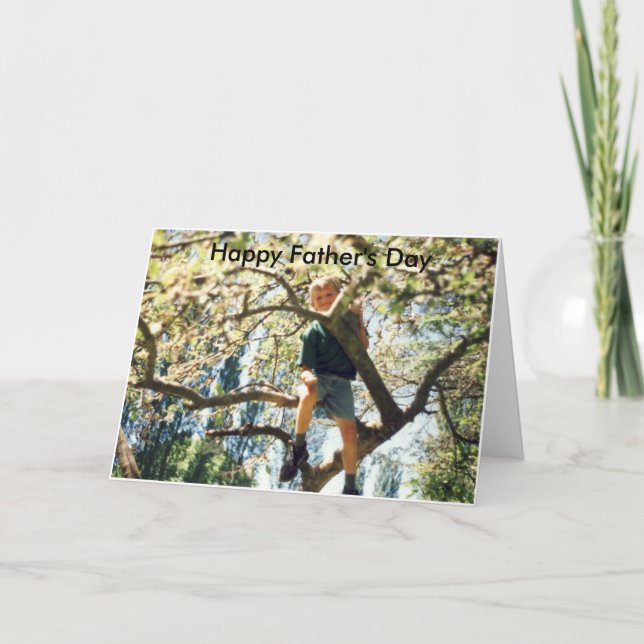 Carte Enfant grimpant dans un arbre (Devant)
