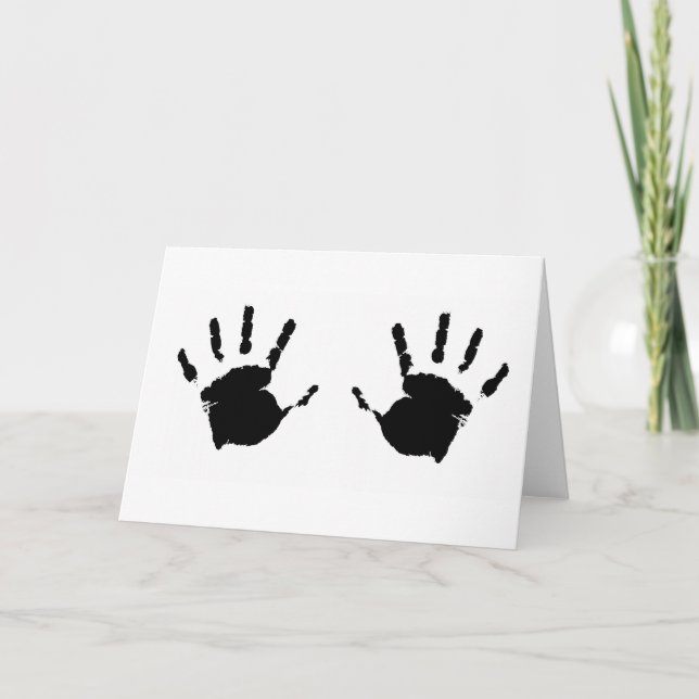 Carte Enfant Handprints (Devant)